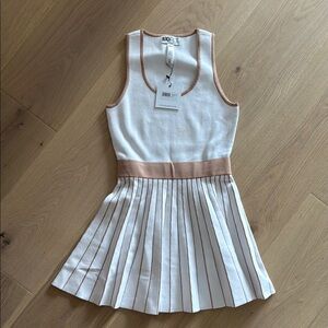Beach Riot White and Tan Mini Dress